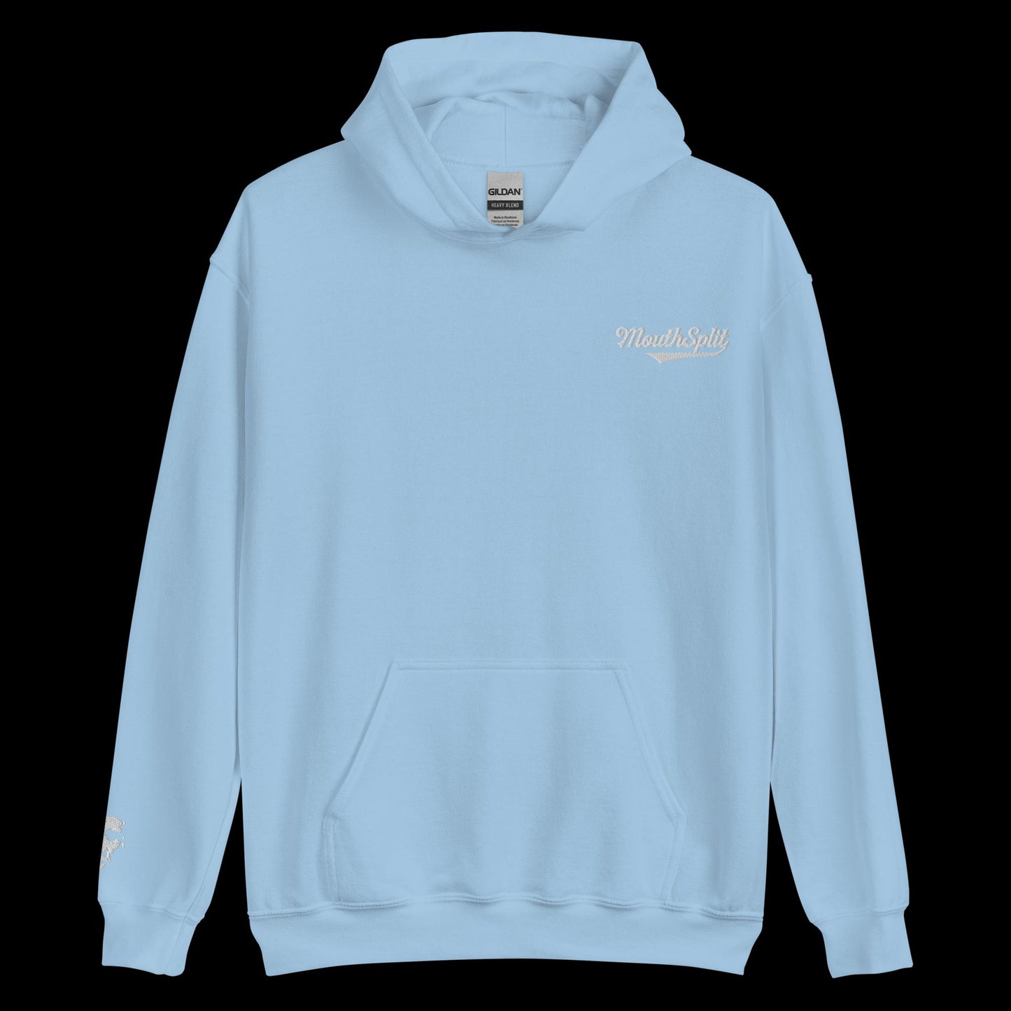 MouthSplit Cursive Embroidered Hoodie