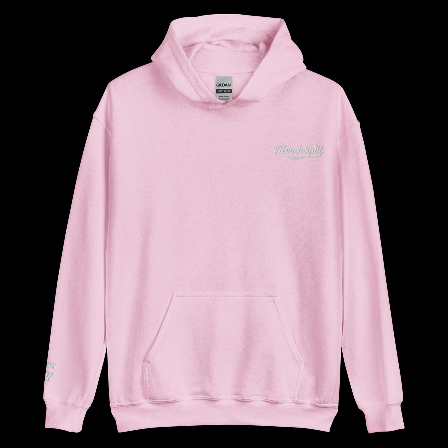 MouthSplit Cursive Embroidered Hoodie