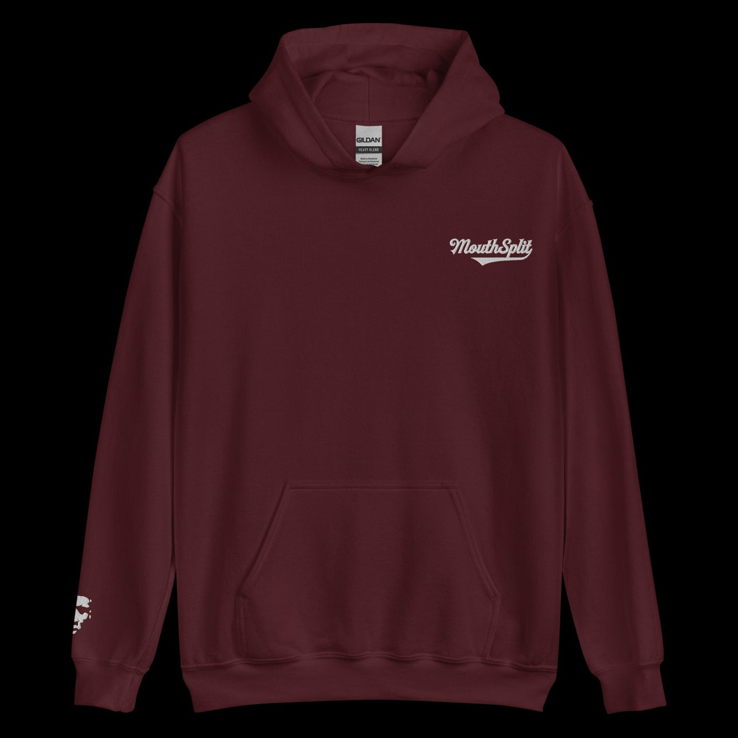 MouthSplit Cursive Embroidered Hoodie