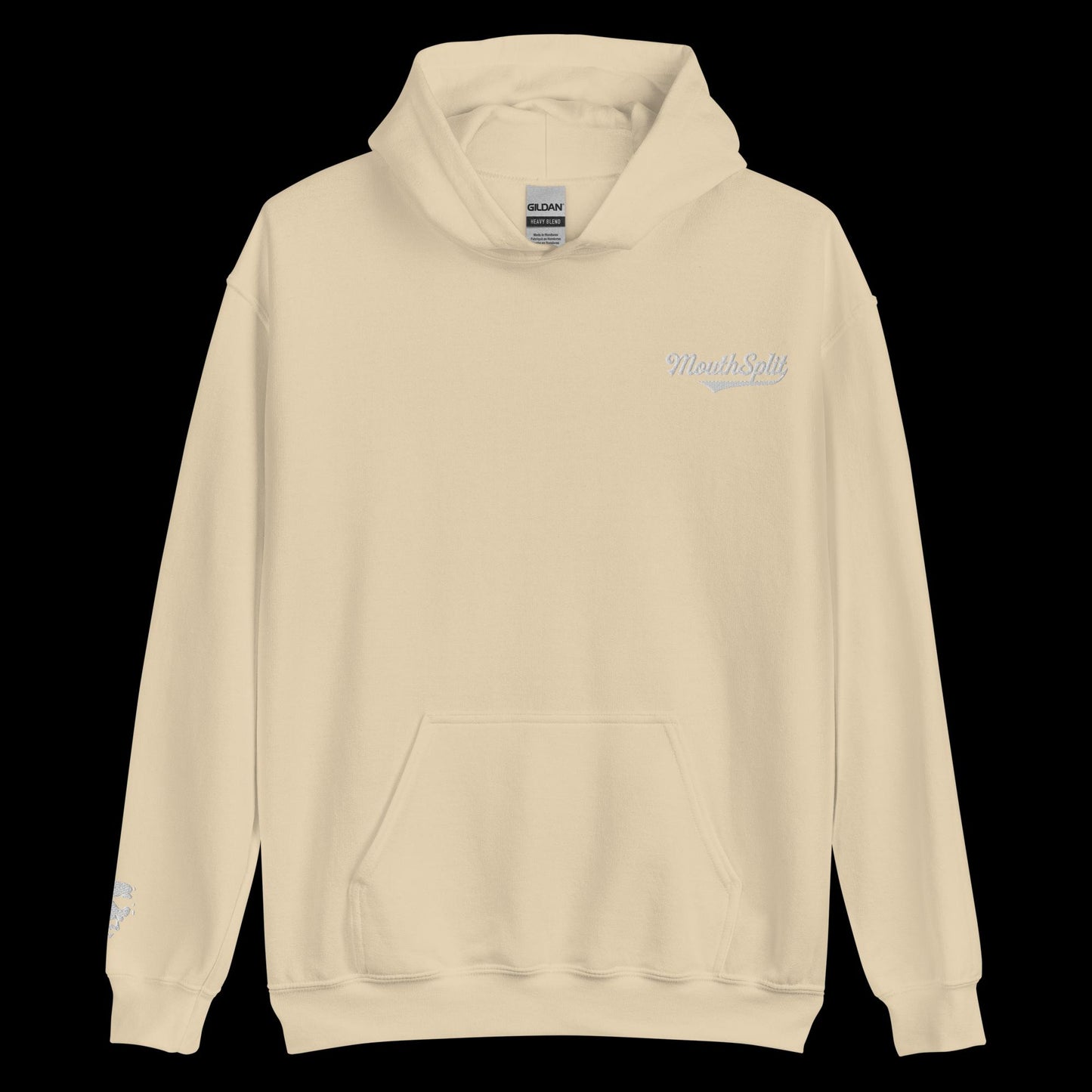 MouthSplit Cursive Embroidered Hoodie