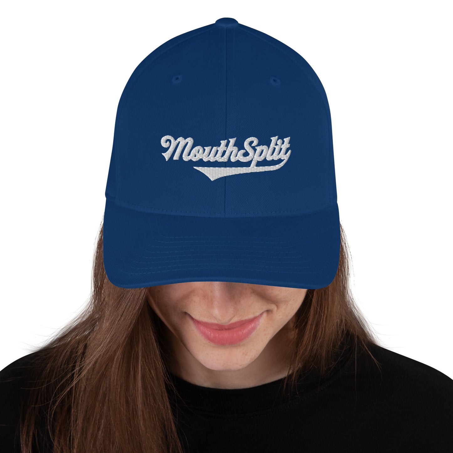 Mouth Split Dad Hat Flex Fit Structured Twill Cap