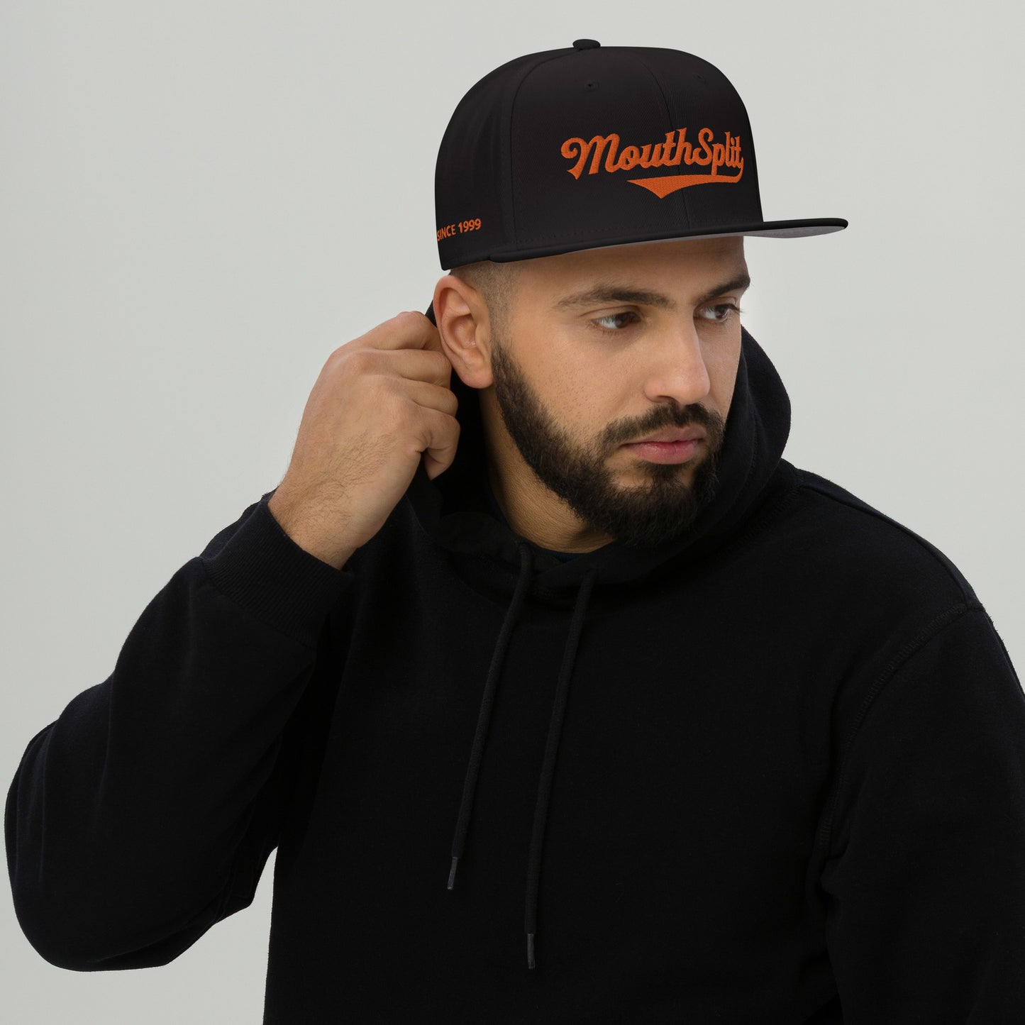 Orange Mouth Split Snapback Hat