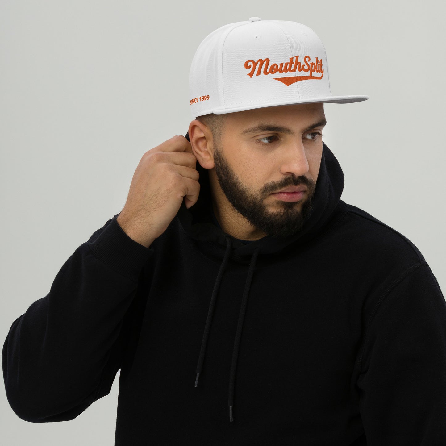 Orange Mouth Split Snapback Hat